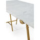 Kesden 72 X 31.75 inch Satin Brass Writing Desk