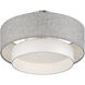 Brookmeade 3 Light 15 inch Brushed Nickel Semi-Flush Ceiling Light