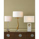 Anton 26.75 inch 150 watt Clear and Antique Brass Table Lamp Portable Light