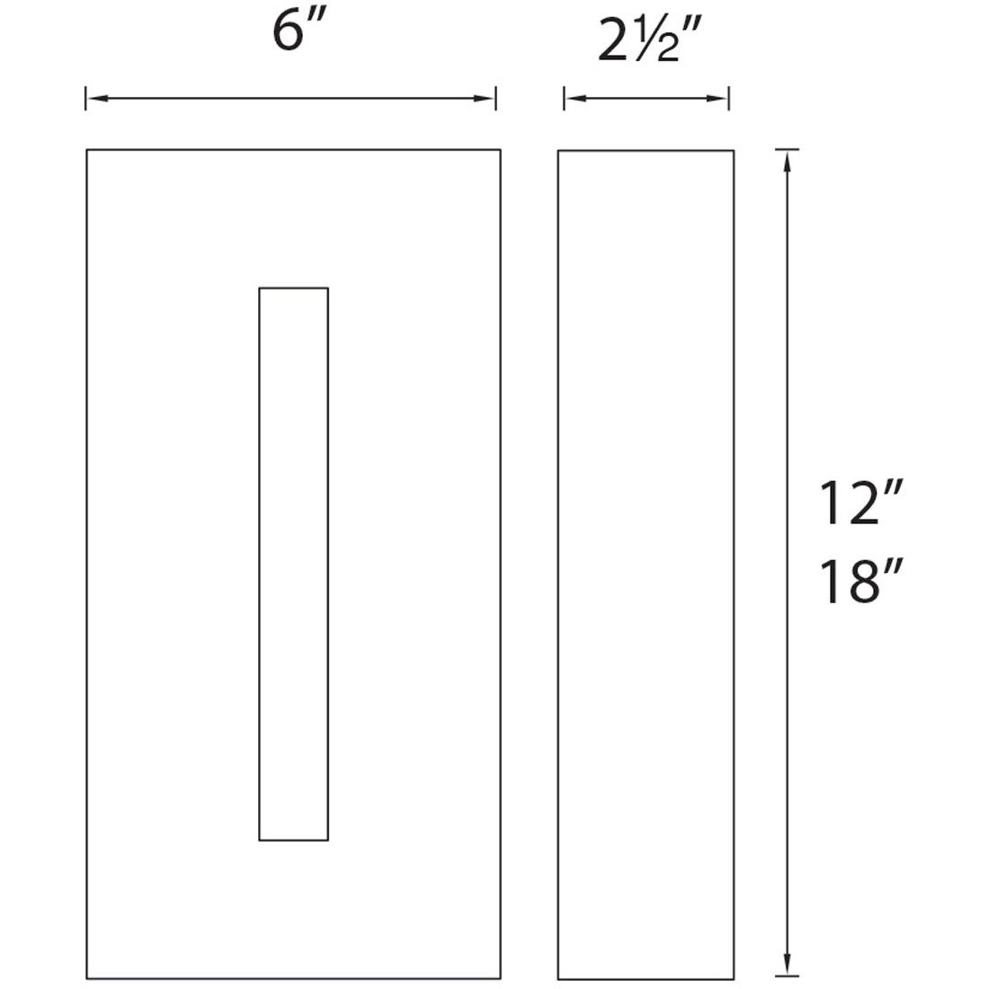 Tao LED 18 inch Bronze Outdoor Wall Light, dweLED