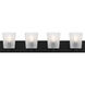Gray 4 Light 32 inch Matte Black Bath Light Wall Light, Extra Large