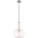 Art Glass 1 Light 13 inch Brushed Nickel Mini Pendant Ceiling Light