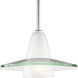 Glass Pendants 1 Light 12 inch Brushed Nickel Pendant Ceiling Light
