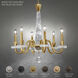 Signature Amadeus 6 Light 27 inch Heirloom Bronze Chandelier Ceiling Light, Schonbek Signature