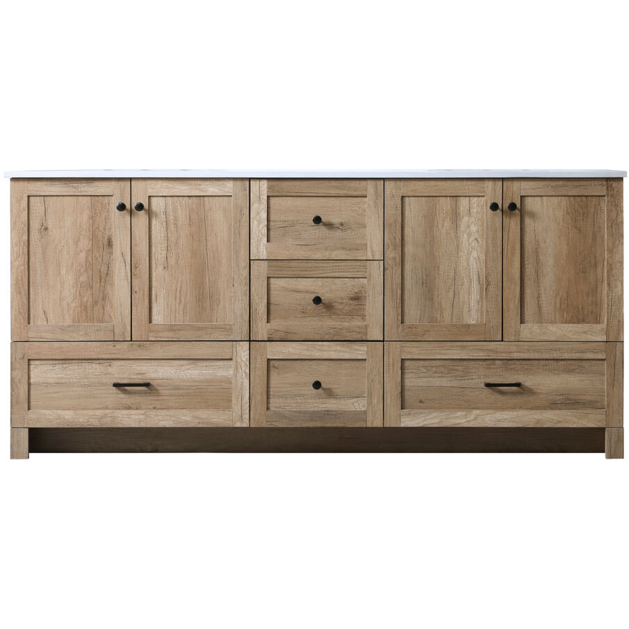 Soma 72 X 19 X 34 inch Natural Oak Vanity Sink Set
