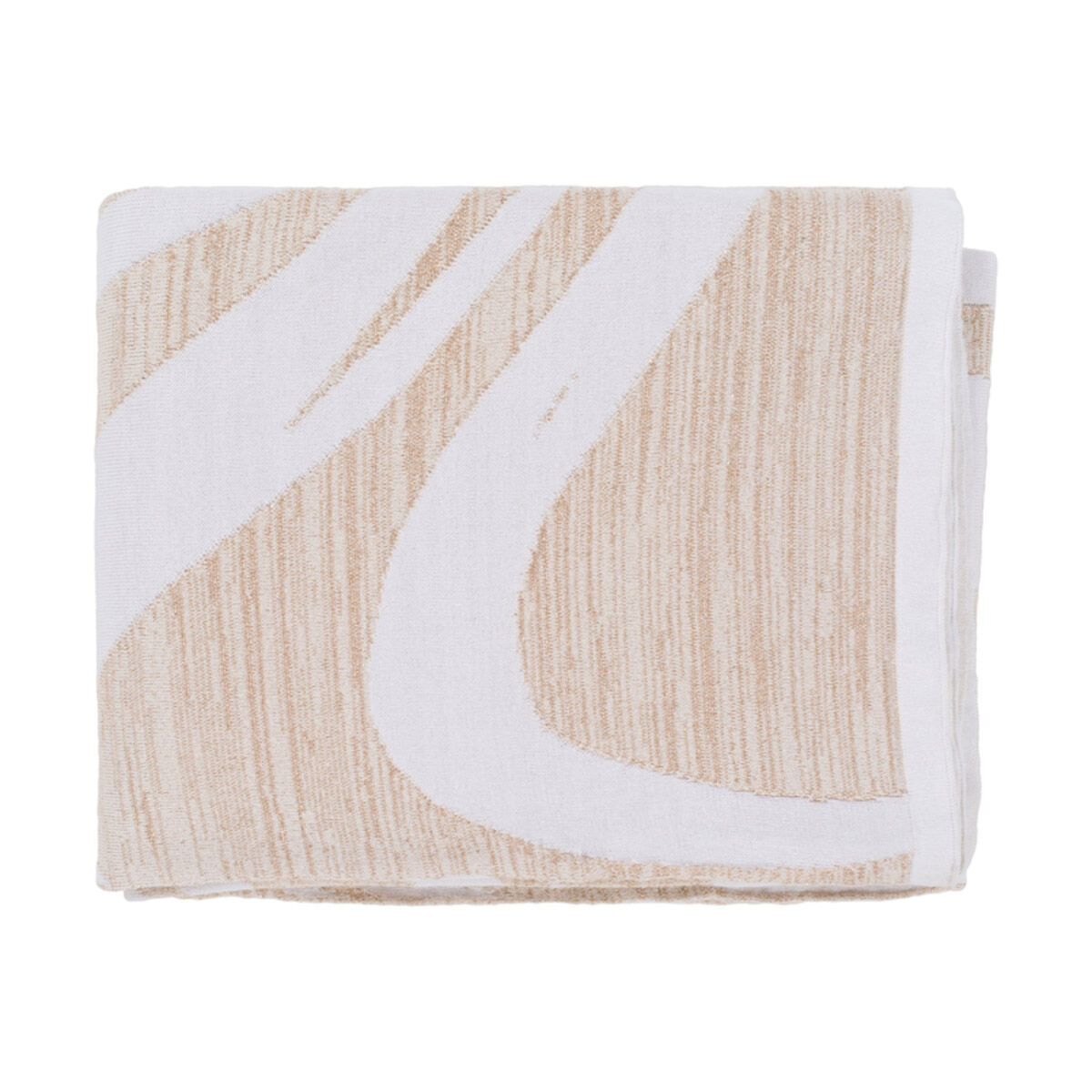 Skyros 60 X 50 inch Beige/Metallic - Champagne/White Throws, Rectangle