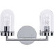 Signal 2 Light 13.5 inch Polished Chrome Bath Vanity Wall Light