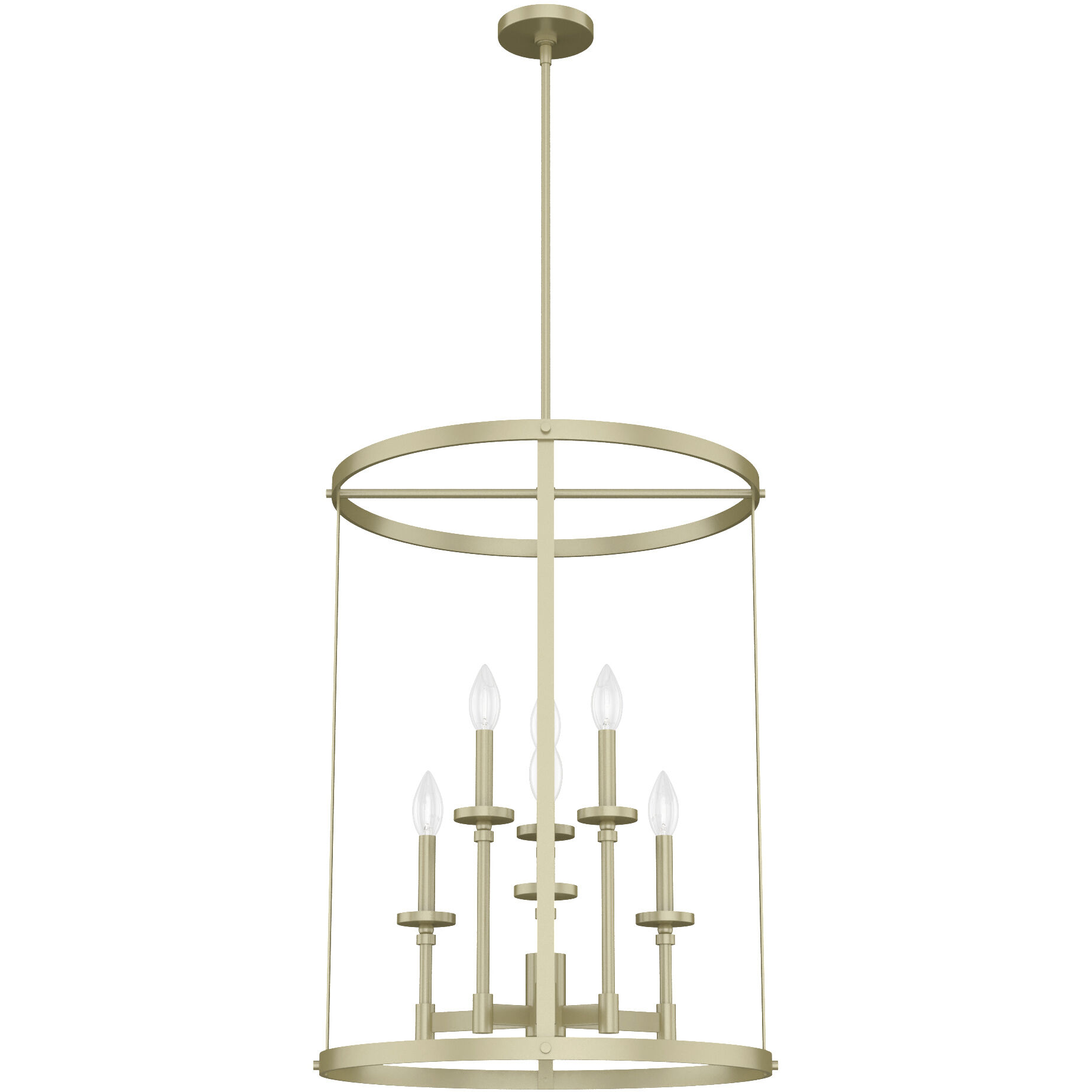 Briargrove 6 Light 21.75 inch Painted Modern Brass Foyer Pendant Ceiling Light, Large