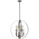 Neighborhood Randolph 6 Light 24 inch Flat Black/Brushed Polished Nickel Foyer Light Ceiling Light, Neighborhood Collection