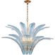 Fiore 10 Light 39.5 inch Antique Gold Leaf Pendant Ceiling Light