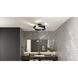 Saffron LED 24 inch Matte Black Semi-Flush Mount Ceiling Light, Extra Large