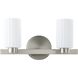 Bedminster 2 Light 14.5 inch Brushed Nickel Vanity Light Wall Light