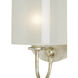 Glacier 1 Light 6 inch Silver Leaf Wall Sconce Wall Light