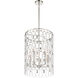 Charming 5 Light 16.63 inch Polished Nickel Pendant Ceiling Light