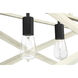 Hansel 5 Light 36 inch Cottage White/Espresso Island Light Ceiling Light