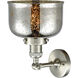 Franklin Restoration Large Bell LED 8 inch Brushed Satin Nickel Semi-Flush Mount Ceiling Light in Silver Plated Mercury Glass, Franklin Restoration