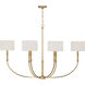 Molvene 6 Light 48 inch Legacy Brass Linear Chandelier Ceiling Light