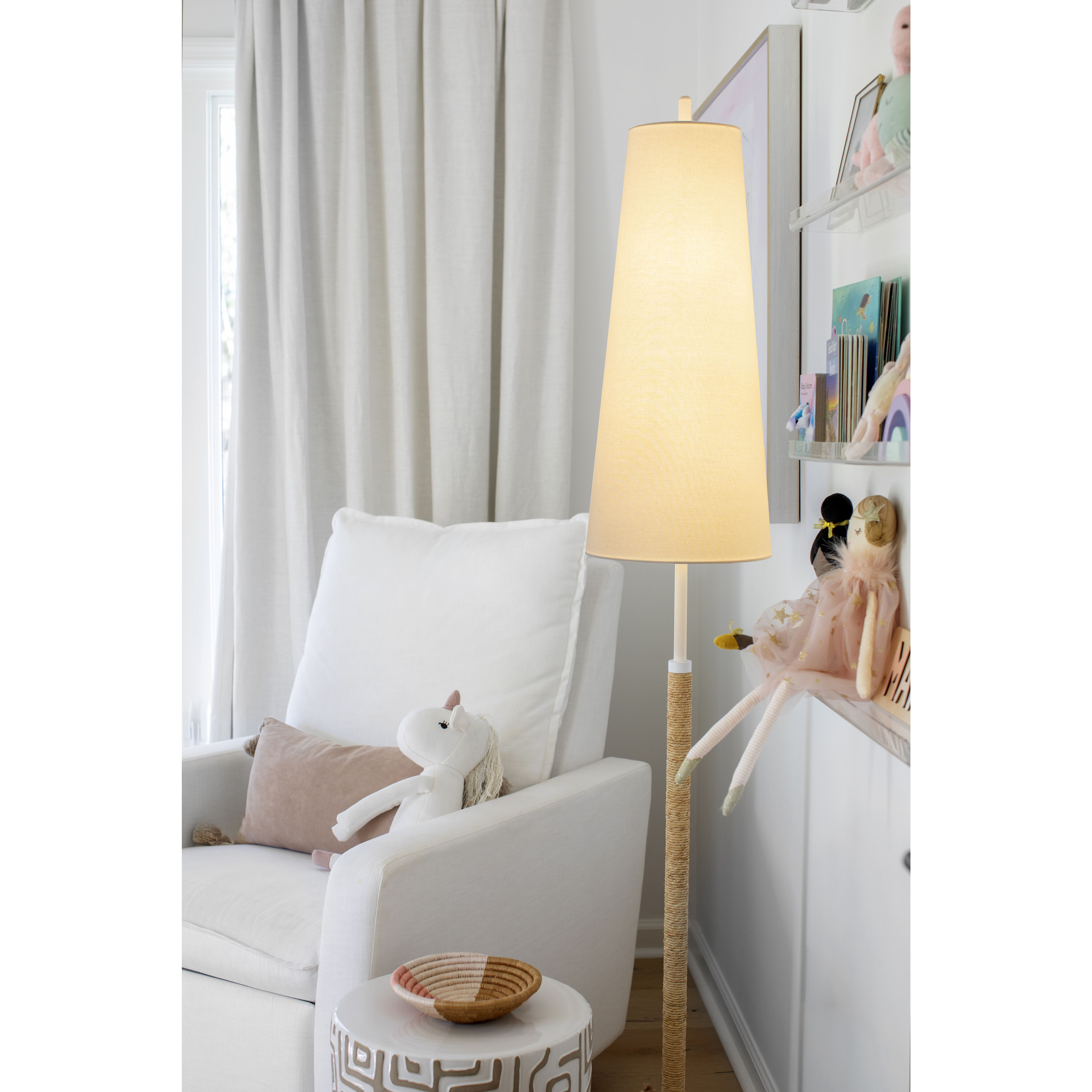 Mariana 70 inch 60.00 watt Textured White Floor Lamp Portable Light