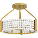 Molly 3 Light 16 inch Brushed Gold Semi-Flush Mount Ceiling Light, Medium