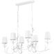 Aslin 6 Light 44 inch Textured White Linear Chandelier Ceiling Light