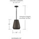 Della 1 Light 10 inch Terracotta Umber Pendant Ceiling Light