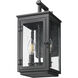 Hartwell 2 Light 13.75 inch Sand Black Outdoor Wall Light