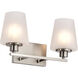Lune 16 inch Brushed Nickel Vanity Wall Light