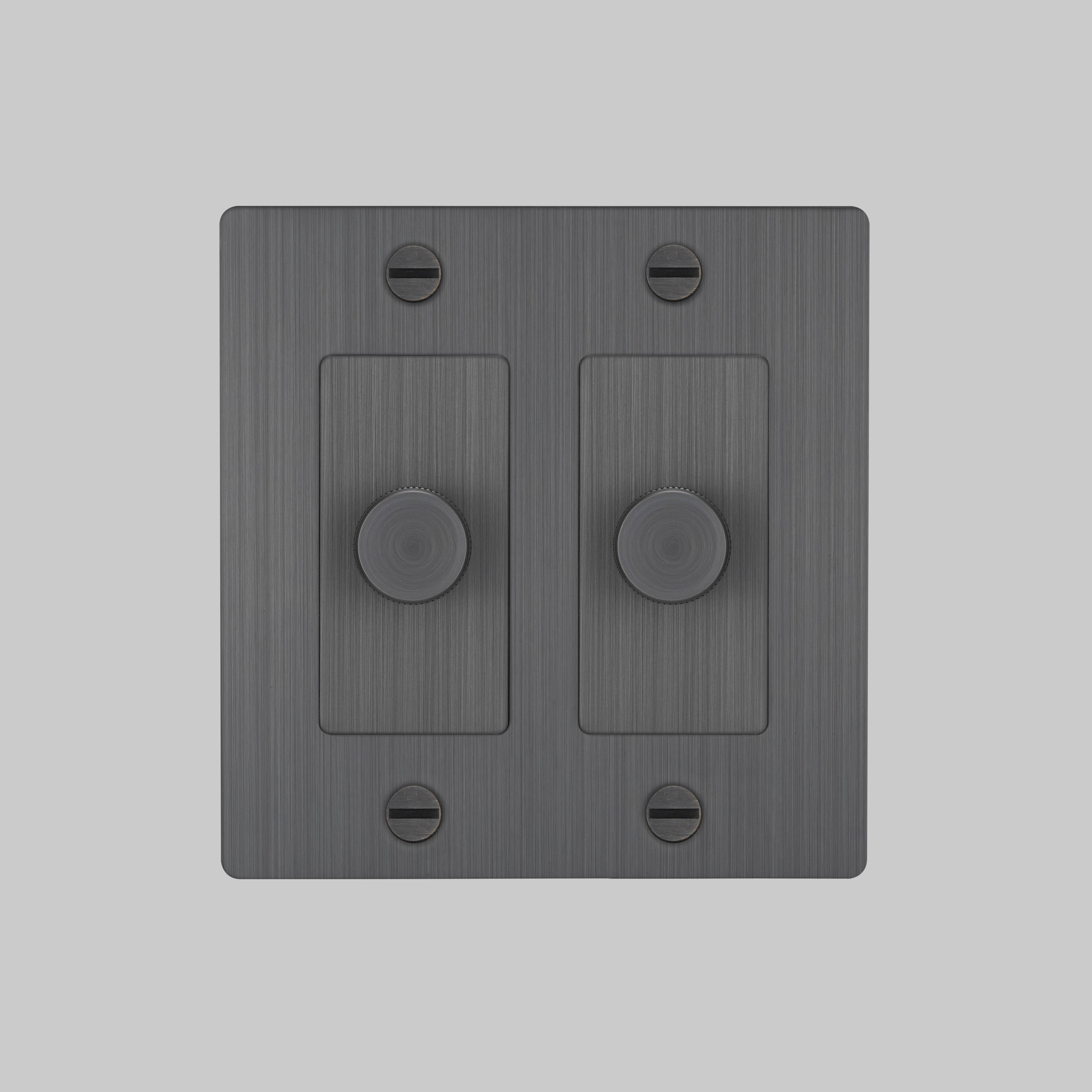 2G 100-120 Smoked Bronze Dimmer Switch, LED