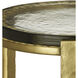 Acea 12 inch Gold and Clear Drinks Table