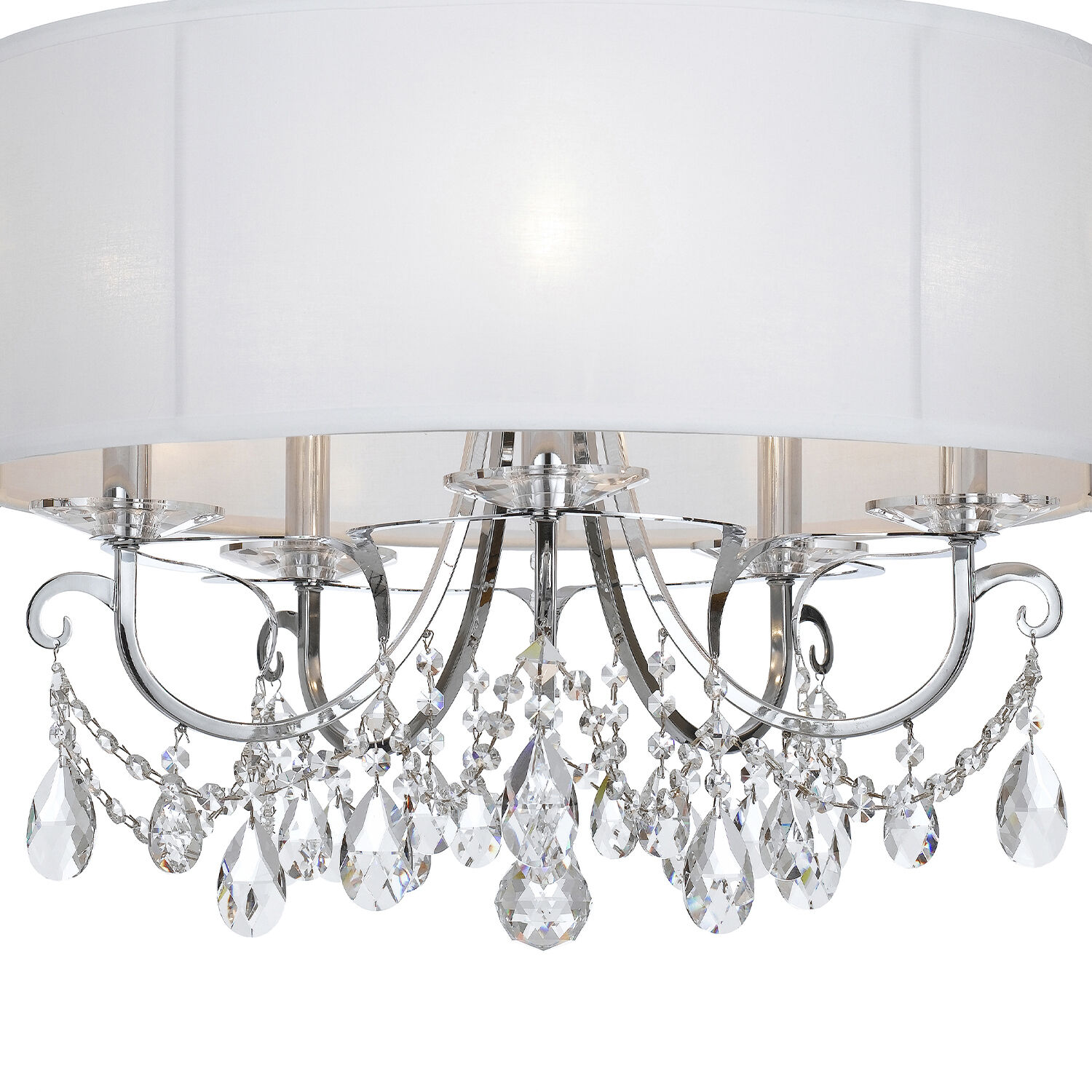 Othello 5 Light 24 inch Polished Chrome Chandelier Ceiling Light in Clear Hand Cut