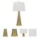 Cusago 27 inch 100.00 watt Antique Brass Table Lamp Portable Light