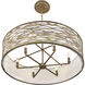 Kato 6 Light 30 inch Havana Gold Semi-Flush Mount Ceiling Light