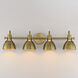 Dusk 4 Light 33.25 inch Satin Brass Bath Vanity Wall Light