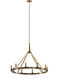 Emmala 10 Light 34 inch Brushed Natural Brass Chandelier Ceiling Light, 1 Tier Large