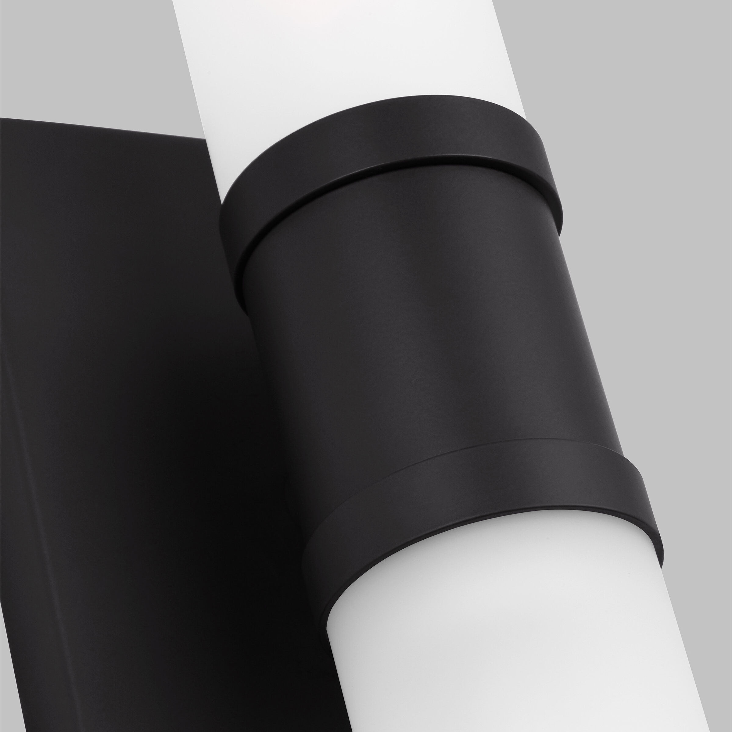 Keaton 2 Light 5 inch Midnight Black Bath Vanity Wall Light in Satin Etched Glass