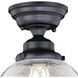 Huntley LED 12 inch Oil Rubbed Bronze Semi-Flush Mount Ceiling Light