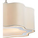 Villoy 6 Light 24 inch Polished Nickel with White Chandelier Ceiling Light