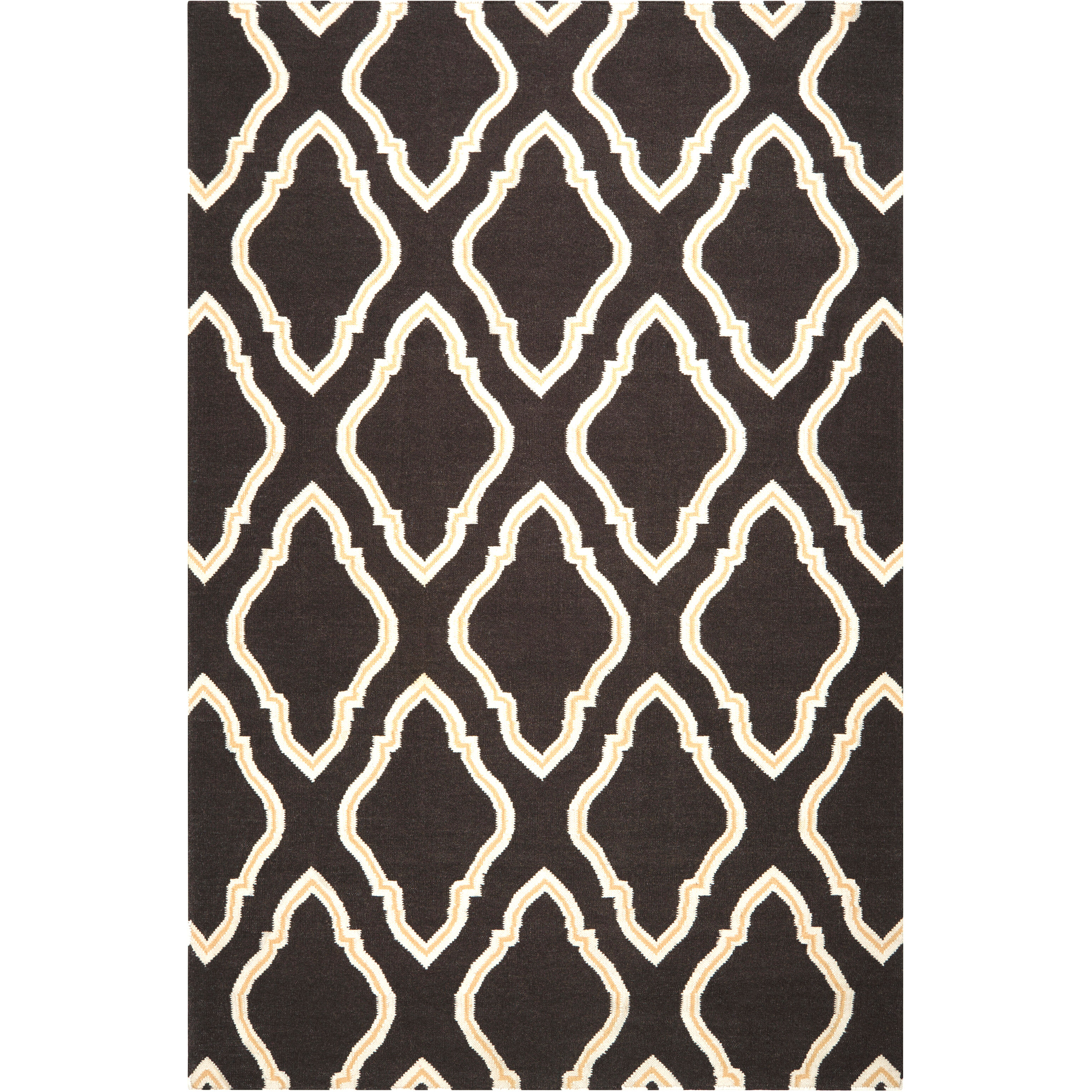 Fallon 132 X 96 inch Dark Brown, Beige, Wheat Rug