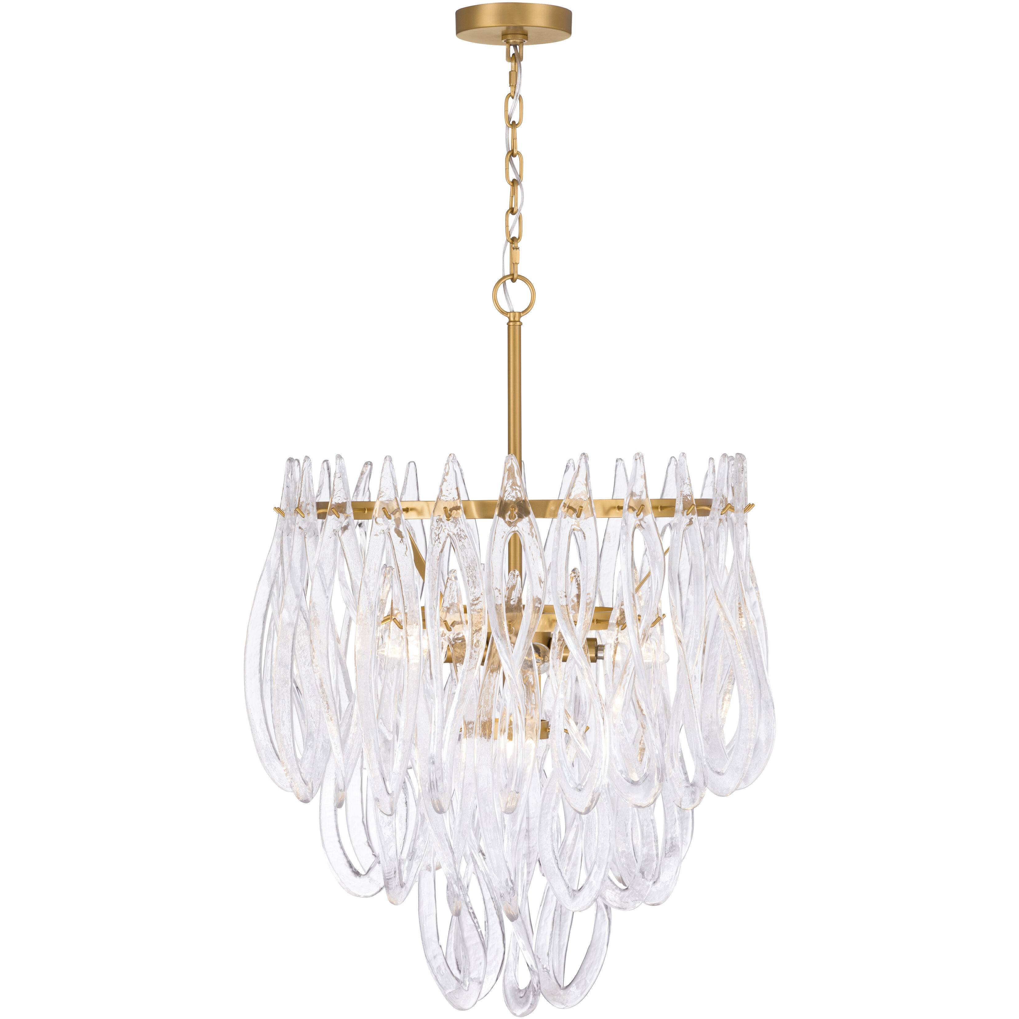 Glassara 6 Light 23 inch Legacy Brass Pendant Ceiling Light
