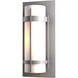 Banded 1 Light 15.8 inch Coastal Burnished Steel Outdoor Sconce