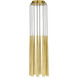 Sean Lavin Pylon LED Natural Brass Chandelier Ceiling Light, Integrated LED