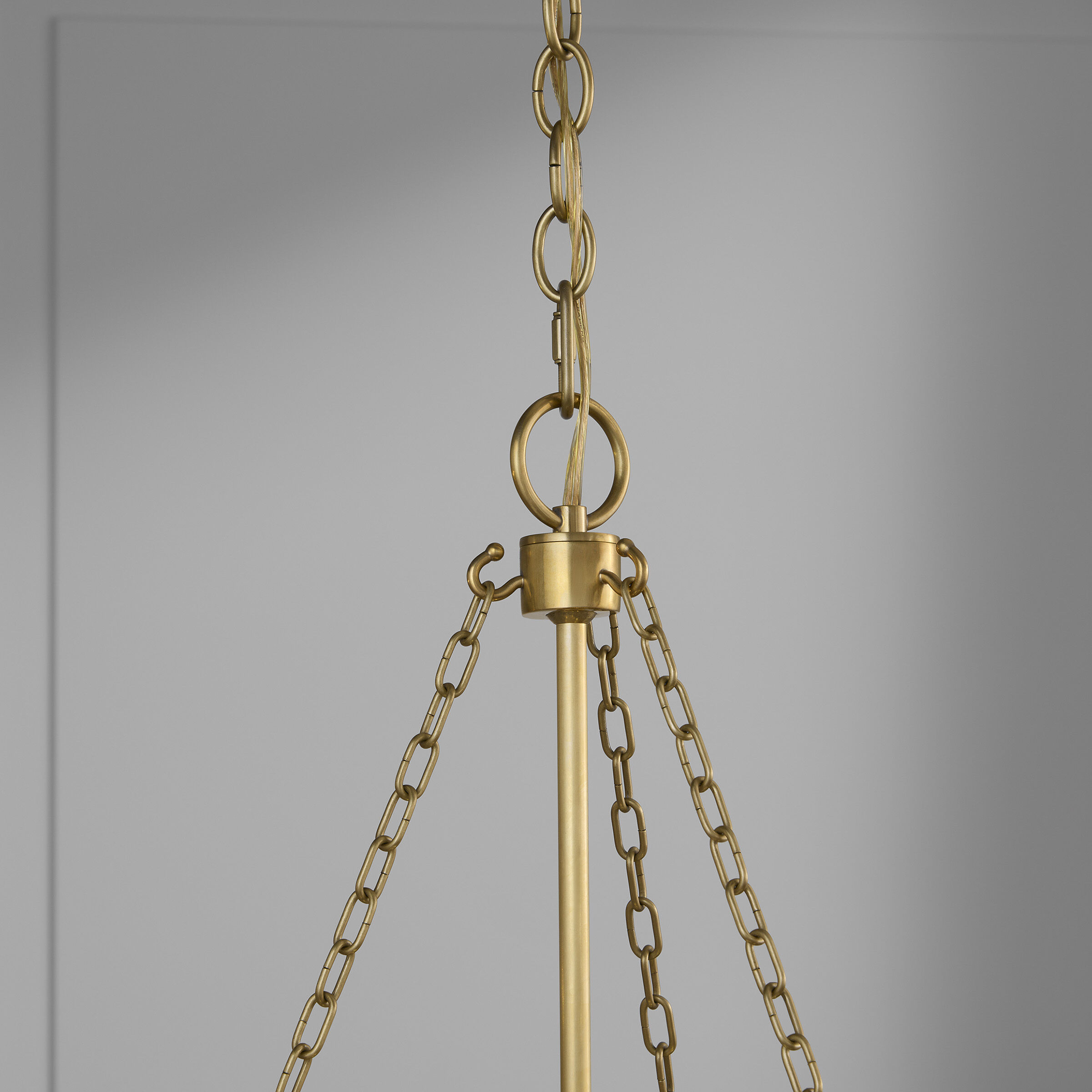 Marie Flanigan Corinne LED 36.25 inch Soft Brass Woven Hanging Shade Ceiling Light in Natural Wicker, Extra Large