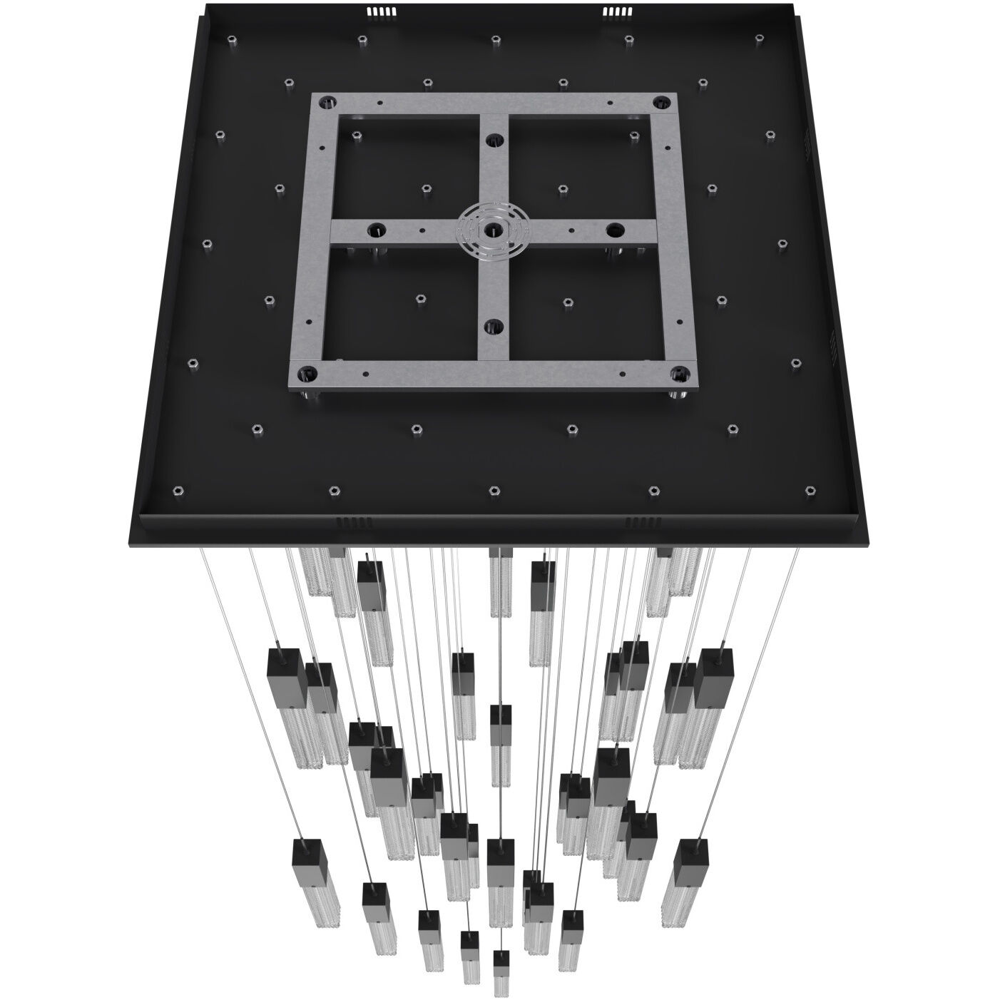 Boa LED 35 inch Black Multi Port Pendant Ceiling Light