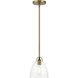 Sommersby 1 Light 7 inch Legacy Brass and Matte Coal Pendant Ceiling Light