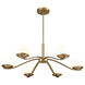 Wallace LED 31.75 inch Brushed Gold Chandelier Ceiling Light