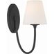 Juno Bath Sconce Wall Light in Black Forged
