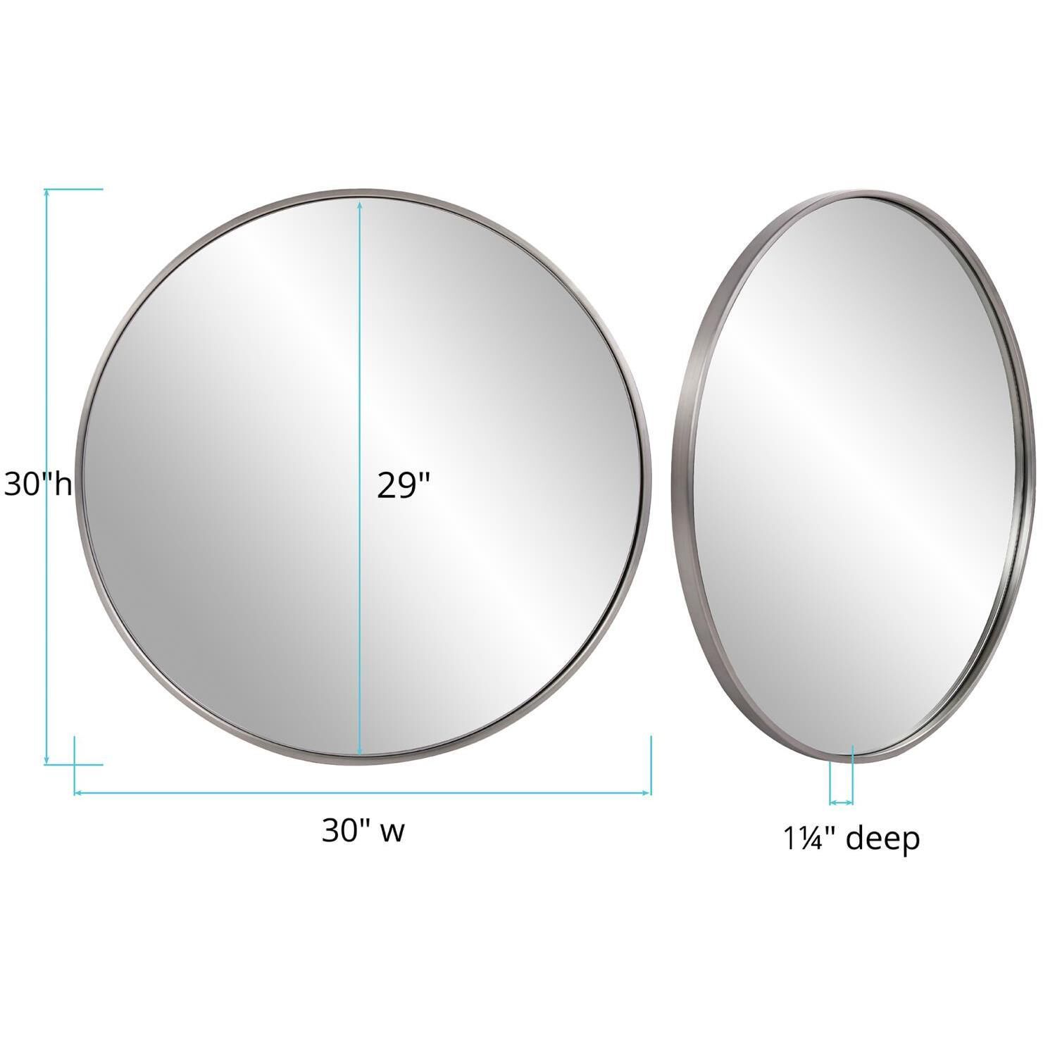 Copenhagen 30 X 30 inch Brushed Silver Wall Mirror