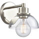 Julian Vanity Light Wall Light in Polished Nickel