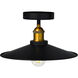 Brave 1 Light 13 inch Black Flush Mount Ceiling Light