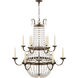 Chapman & Myers Paris Flea Market 12 Light 39.5 inch Sheffield Silver Chandelier Ceiling Light, Grande